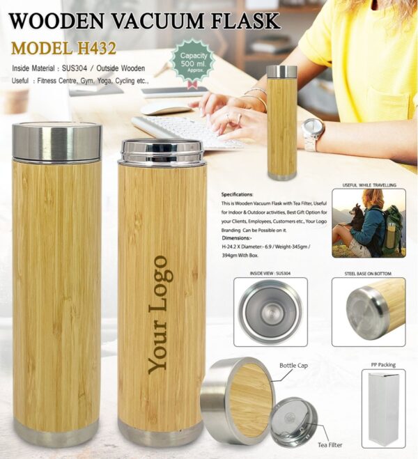 Wooden Vacuum Flask – Model H432